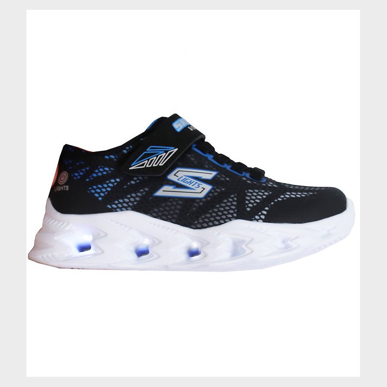Skechers Sko m. Lys - Vortex 2.0 - Black/Blue