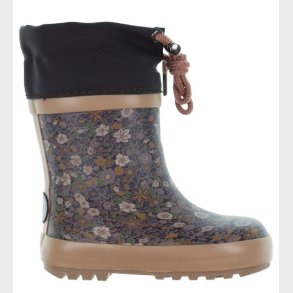 Wheat Gummistvler m. For - Eggplant Flower