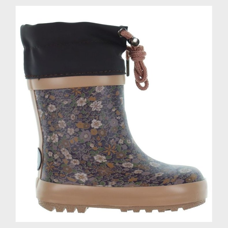 Wheat Gummistvler m. For - Eggplant Flower