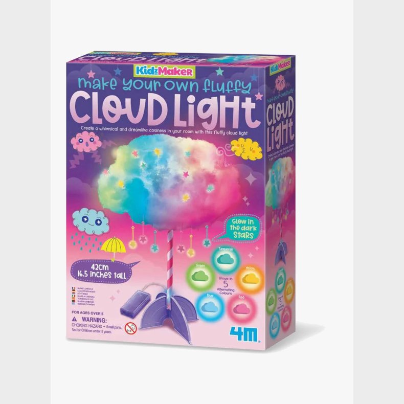4M KidzMaker DIY-st Lav Din Egen Fluffy Sky-lampe, Brnelampe