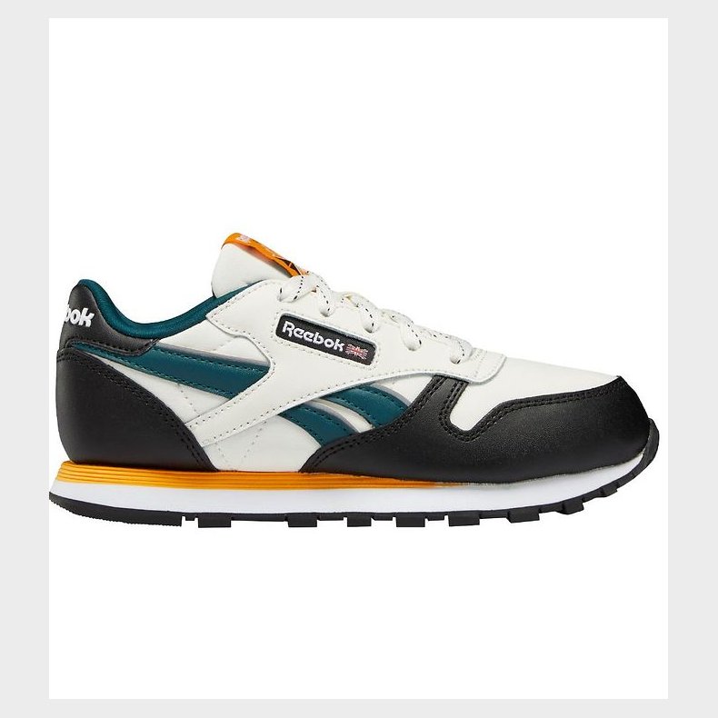Reebok Sko - Leather - Chalk/Core Black/Semi Solar Gold