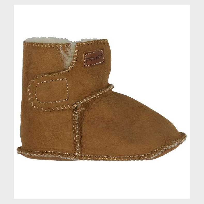 Pom Pom Hjemmesko m. Uld - Camel