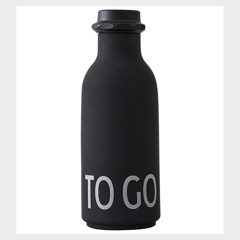 Design Letters Drikkeflaske - 500 ml - Sort m. TO GO