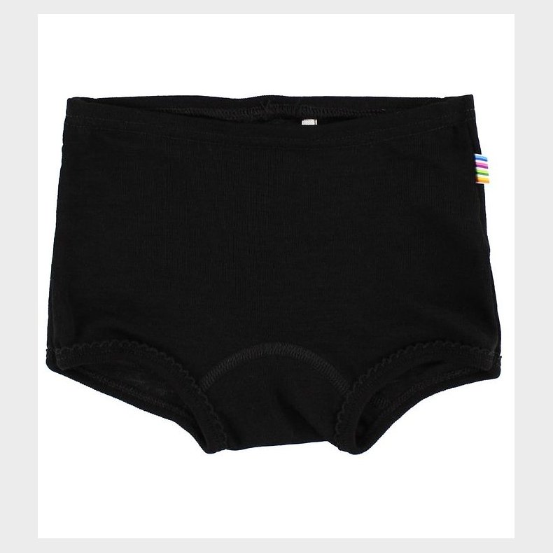 Joha Hipsters - Uld/Silke - Sort m. Blondekanter