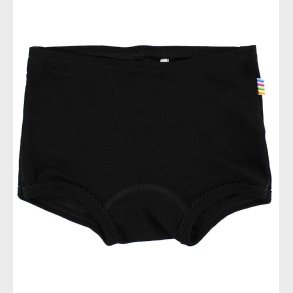 Joha Hipsters - Uld/Silke - Sort m. Blondekanter