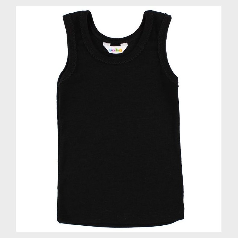 Joha Undertr�je - Uld/Silke - Sort m. Blondekanter