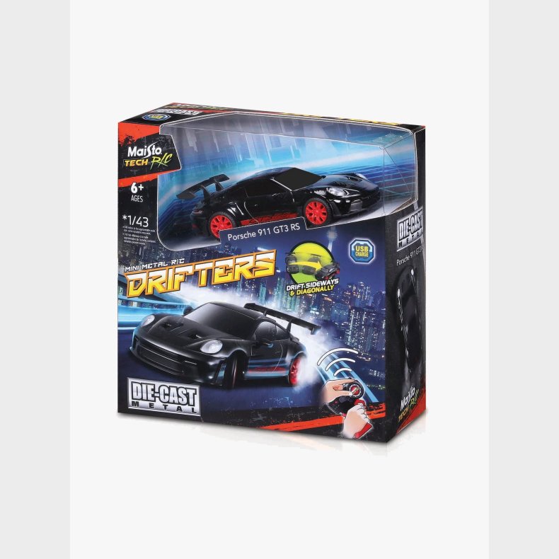 Maisto Tech Fjernstyret Bil Mini Metal Die-Cast Bluetooth Drifter Porsche 911 GT3 RS 1:24