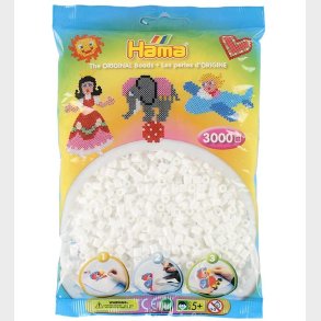 Hama Midi Perler - 3000 stk. - 01 Hvid