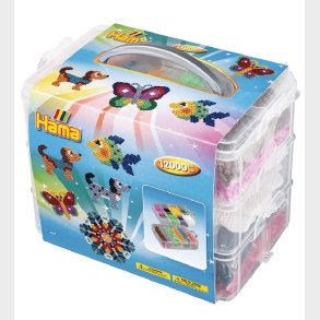 Hama Midi Perleboks - 22x15x19 - 12.000 stk. + 3 Perleplader