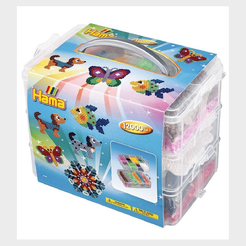 Hama Midi Perleboks - 22x15x19 - 12.000 stk. + 3 Perleplader