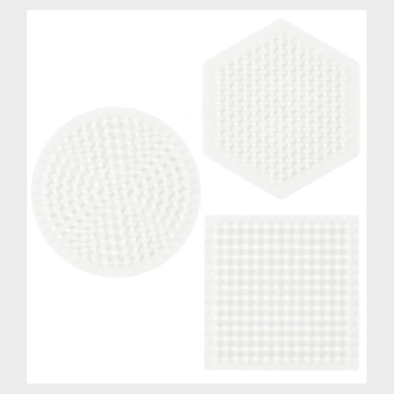 Hama Midi Perleplader - 3-pak - Cirkel, Firkant & Sekskant