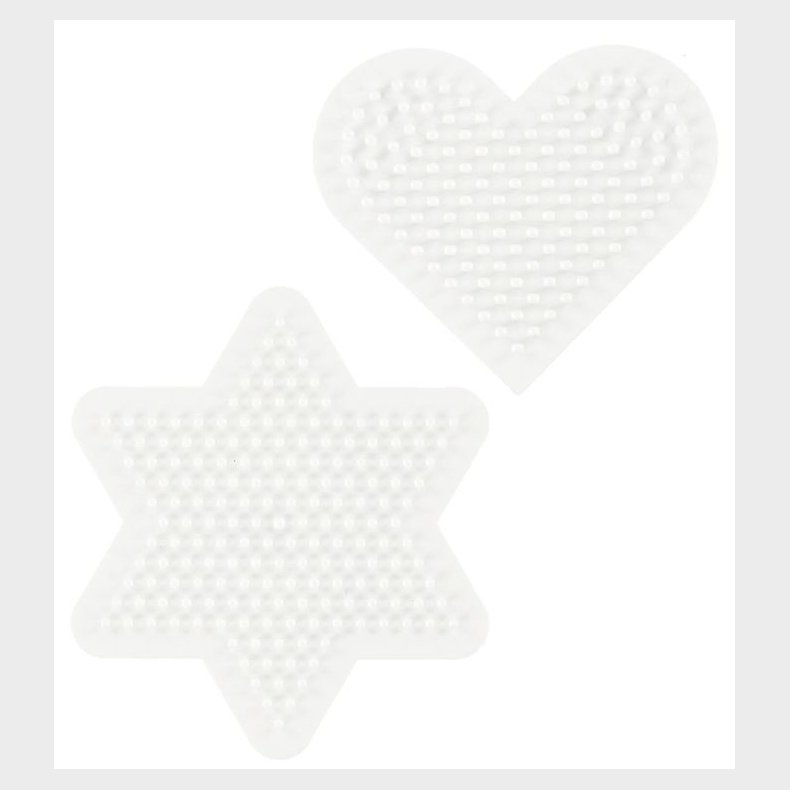 Hama Midi Perleplader - 2-pak - Hjerte & Stjerne