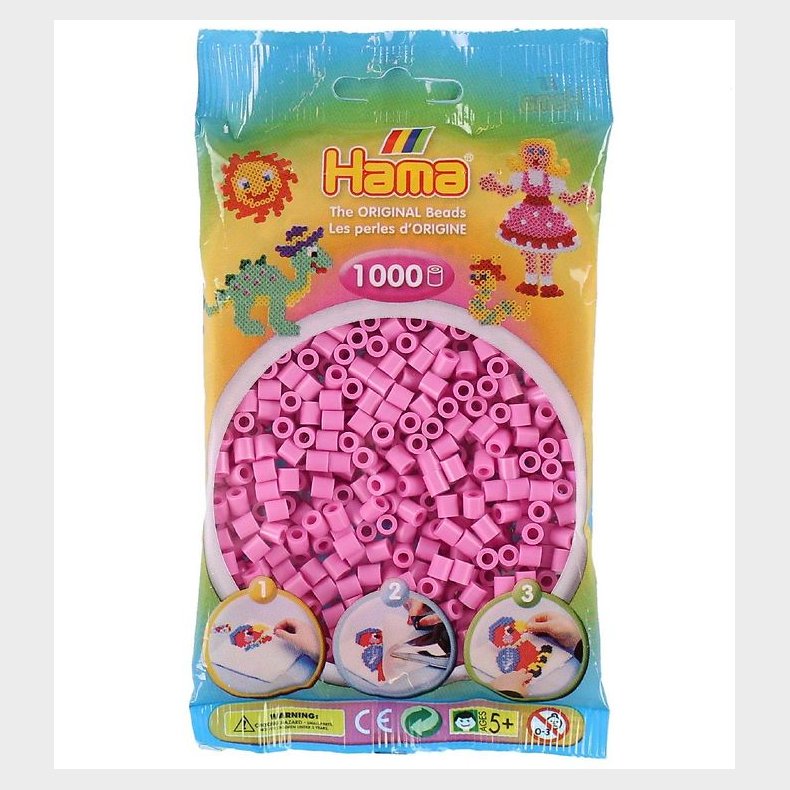 Hama Midi Perler - 1000 stk. - 48 Pastel Pink