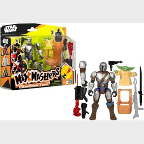 Star Wars Mixmashers Figur Mando And Grogu Deluxe