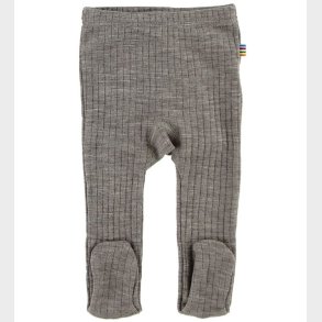 Joha Leggings m. Fod - Uld - Brunmeleret