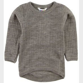 Joha Bluse - Uld - Brunmeleret