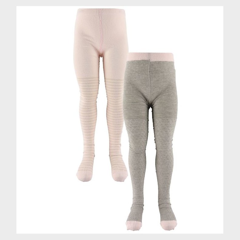 Minymo Str�mpebukser - 2-pak - Gr�/Rosa