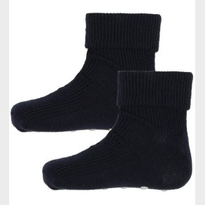 Minymo Str�mper - 2-pak - Skridsikker - Navy