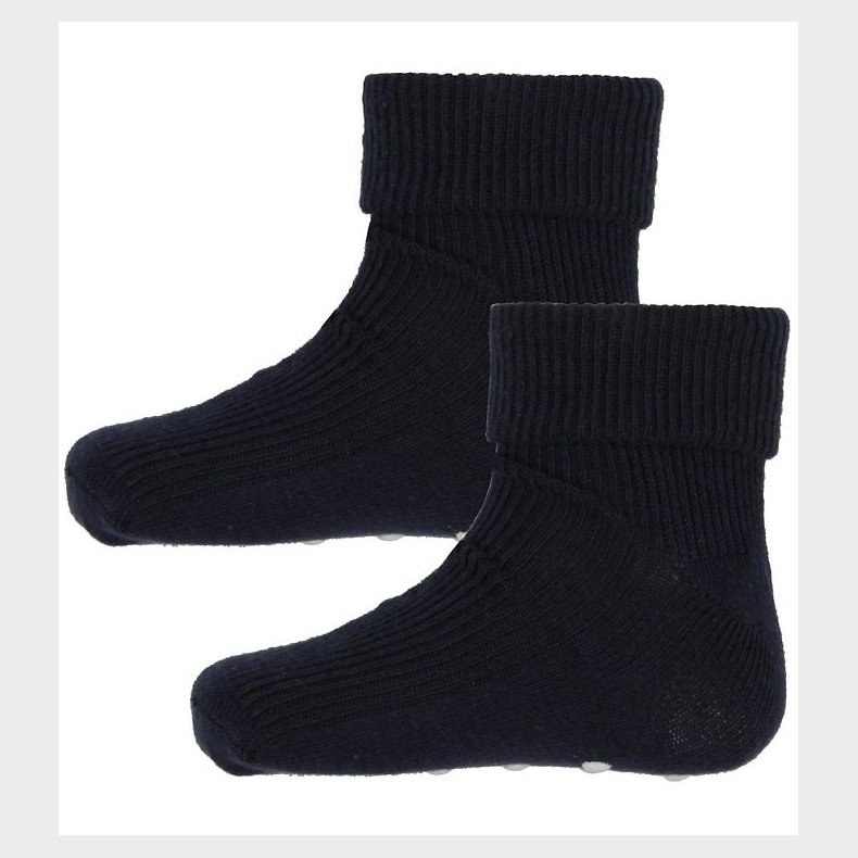 Minymo Str�mper - 2-pak - Skridsikker - Navy