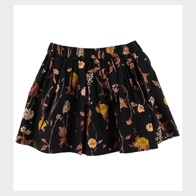 Noa Noa miniature Nederdel - Sort m. Blomster