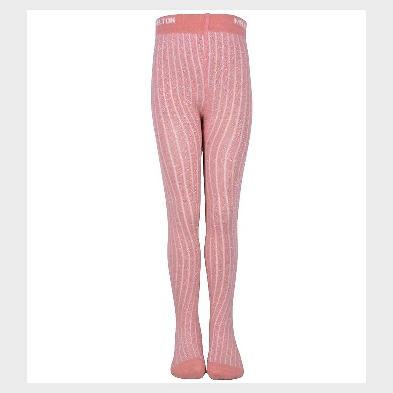 Melton Strmpebukser - Bambus - Rosa m. Glitter