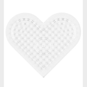 Hama Midi Perleplade - Lille Hjerte - Transparent