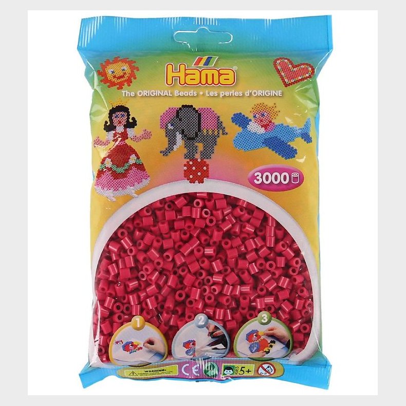 Hama Midi Perler - 3000 stk. - 29 Vinr�d