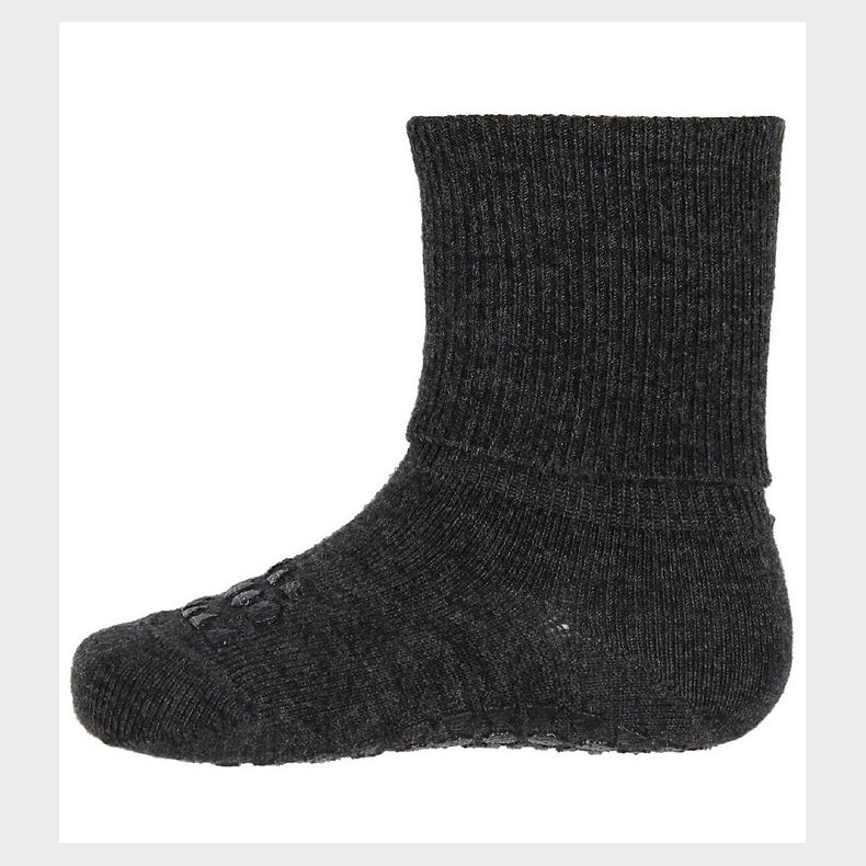 GoBabyGo Skridsikre Strmper - Bambus - Mrkegr