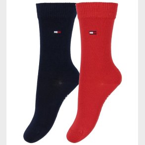 Tommy Hilfiger Strmper - 2-pak - Basic - Rd/Navy