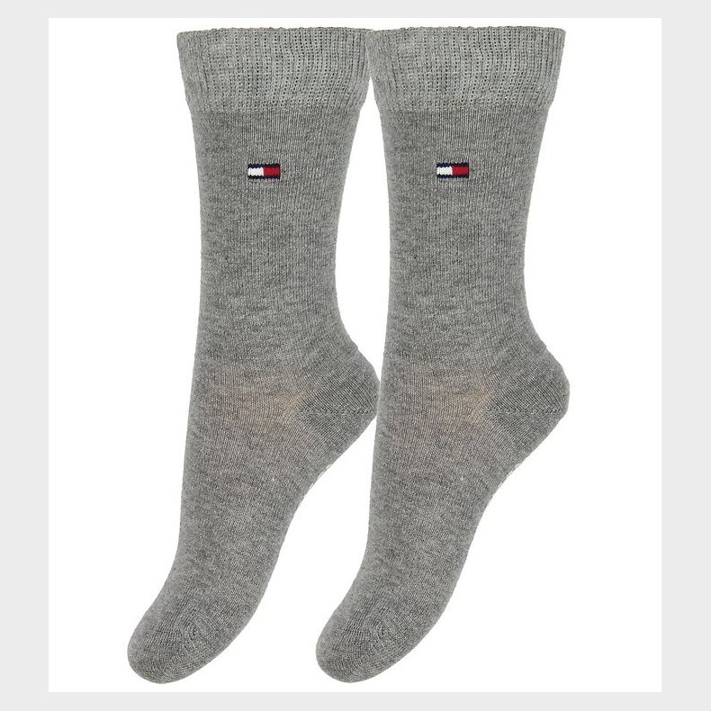 Tommy Hilfiger Str�mper - 2-pak - Basic - Gr�meleret