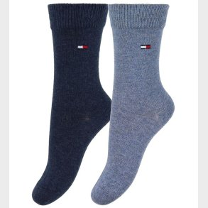 Tommy Hilfiger Strmper - 2-pak - Basic - Blmeleret/Navy