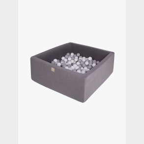 Meowbaby Kvadrat Boldbassin Bomuld 40x90, M�rkegr�