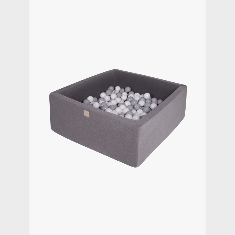 Meowbaby Kvadrat Boldbassin Bomuld 40x90, M�rkegr�