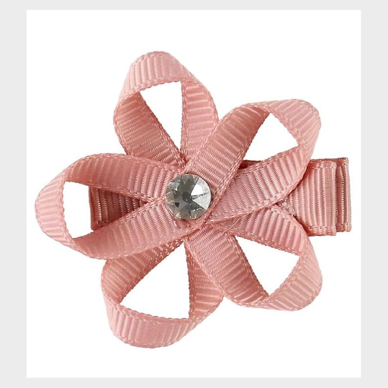 Little Wonders Hrblomst - Ingrid - 4 cm - Grosgrain - Rosa