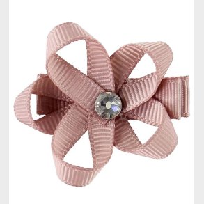 Little Wonders Hrblomst - Ingrid - 4 cm - Grosgrain - Stvet Ro