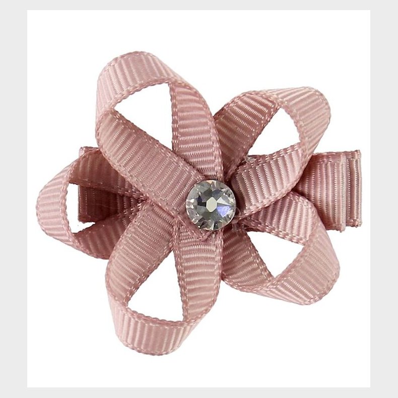Little Wonders Hrblomst - Ingrid - 4 cm - Grosgrain - Stvet Ro
