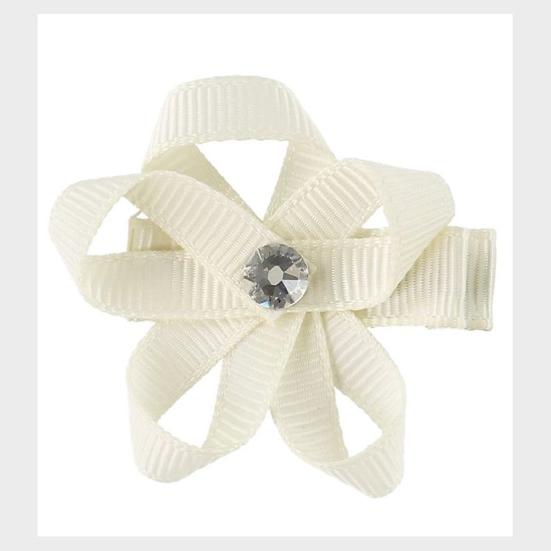 Little Wonders Hrblomst - Ingrid - 4 cm - Grosgrain - Creme