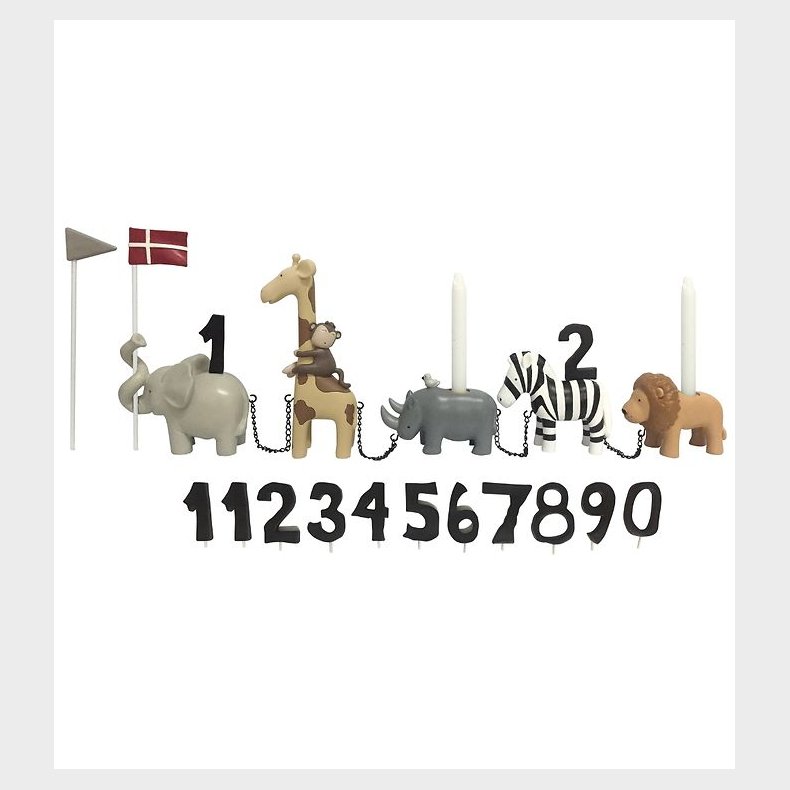 Kids by Friis Fdselsdagstog - 45 cm - Safaridyr