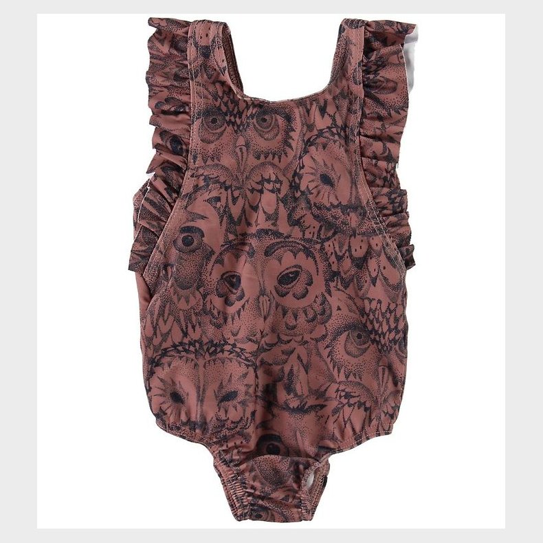 Soft Gallery Badedragt - UV50+ - Ana - Mrk Rosa m. Ugler/Flser