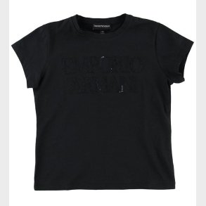 Emporio Armani T-shirt - Navy m. Pailletter