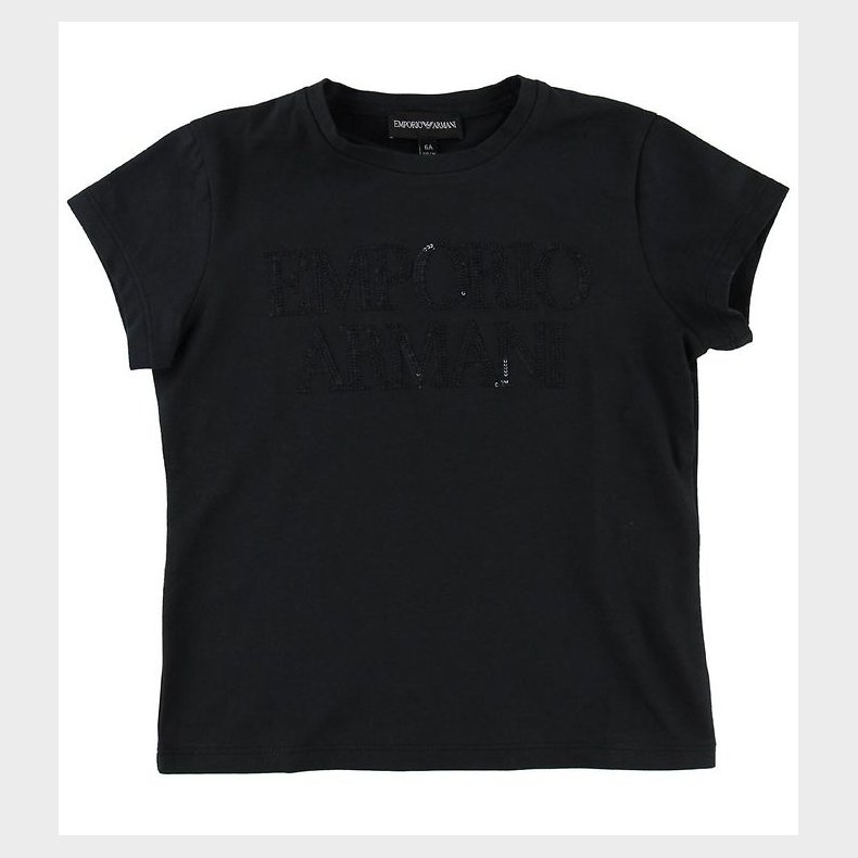 Emporio Armani T-shirt - Navy m. Pailletter