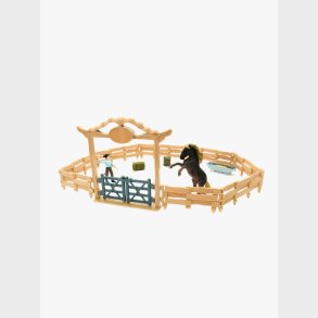 Mojo Western Ranch Corral Hestefold med Hest 14 Dele