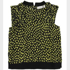 Stella McCartney Kids Top - Sort m. Gule Prikker/Flser