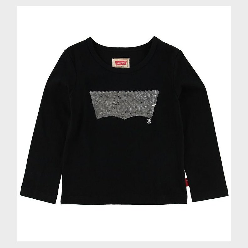 Levis Bluse - Sort m. Pailletter