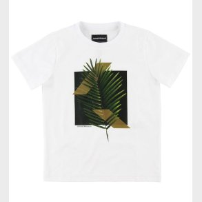 Emporio Armani T-shirt - Hvid m. Palmeblad