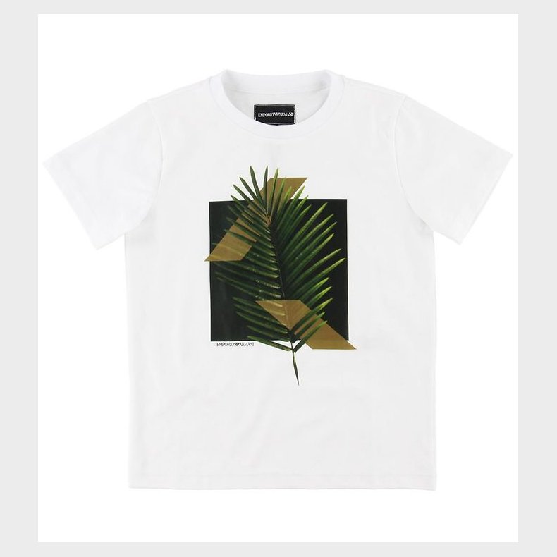 Emporio Armani T-shirt - Hvid m. Palmeblad