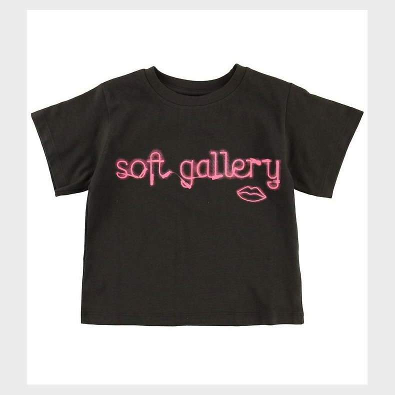 Soft Gallery T-shirt - Dominique - Neon lips