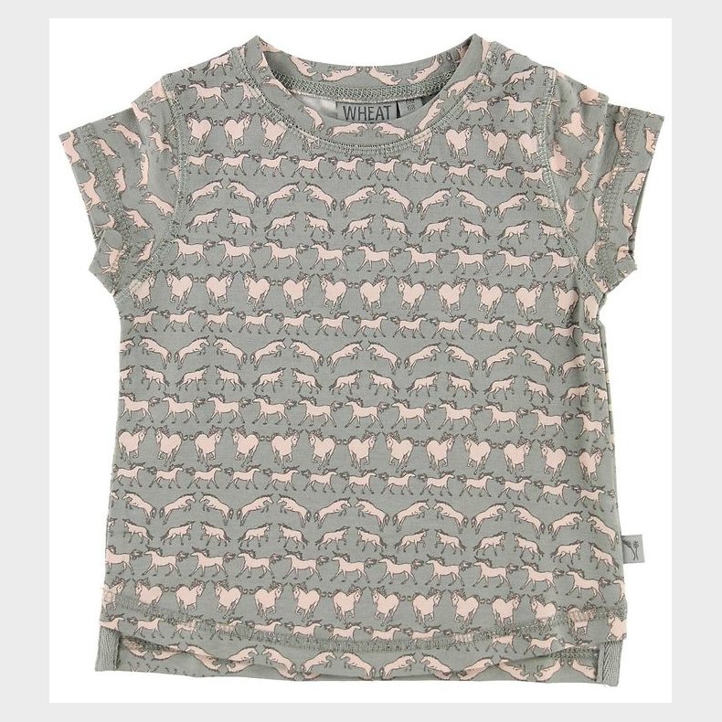 Wheat T-shirt - Nicola - Light Grey m. Heste