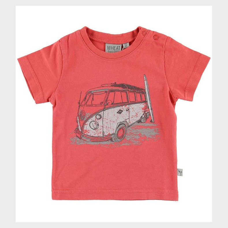 Wheat T-shirt - Surf Car - Spiced Coral