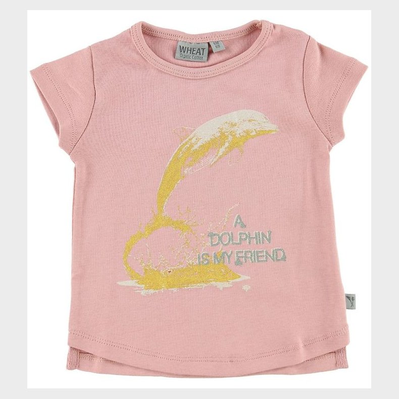 Wheat T-shirt - Mellow Rose m. Delfin